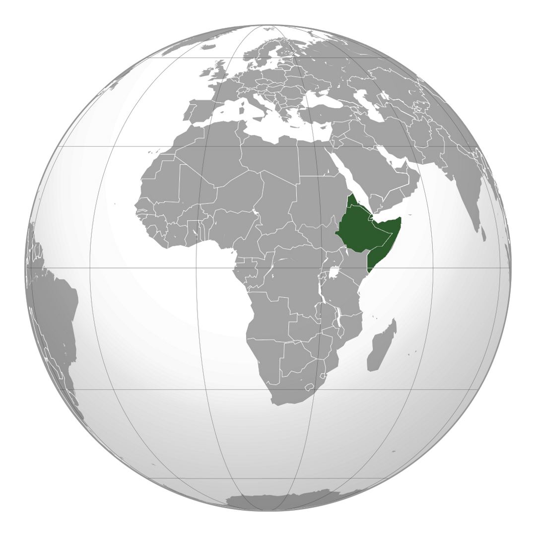 Large location map of Horn of Africa