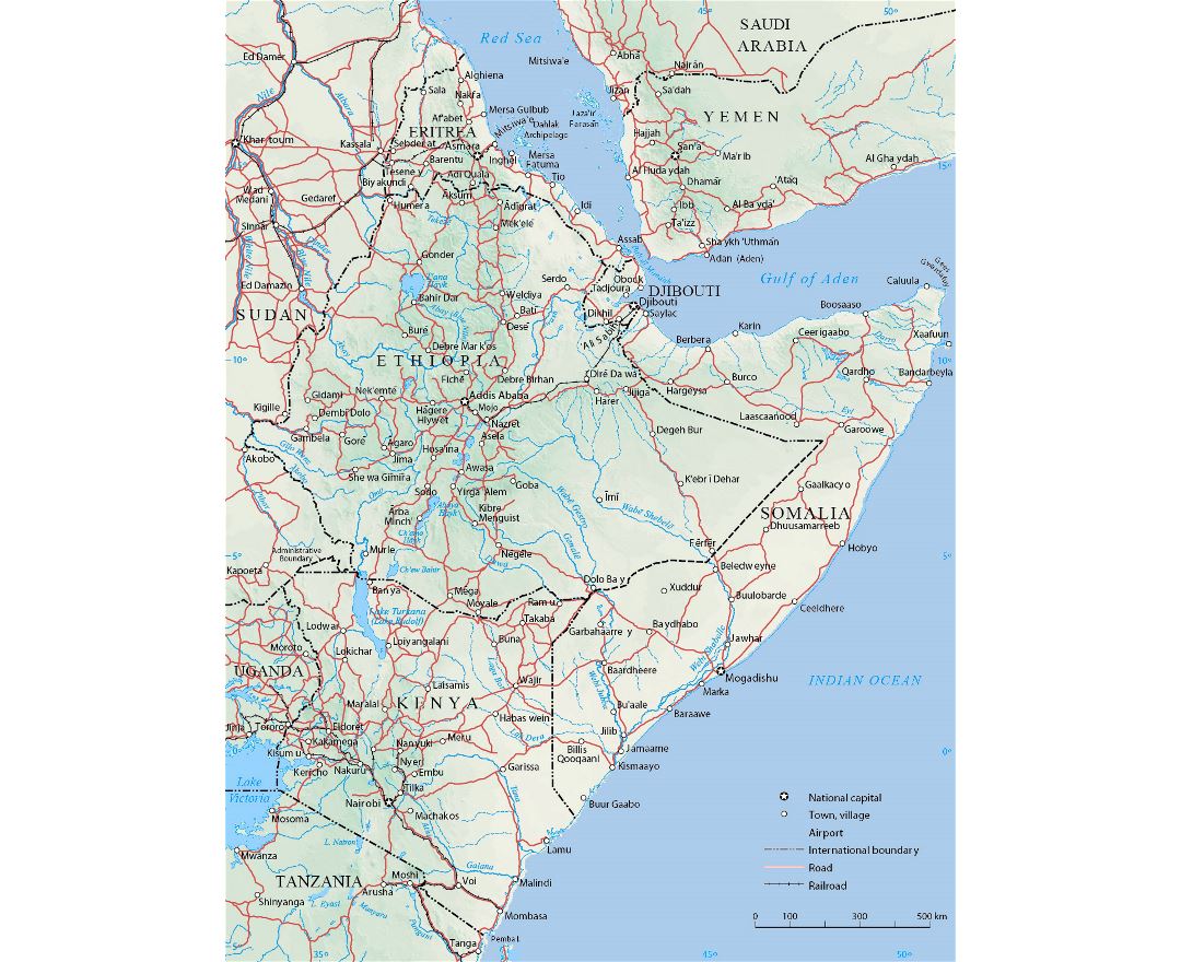 Maps of Horn of Africa | Collection of maps of Horn of Africa | Africa