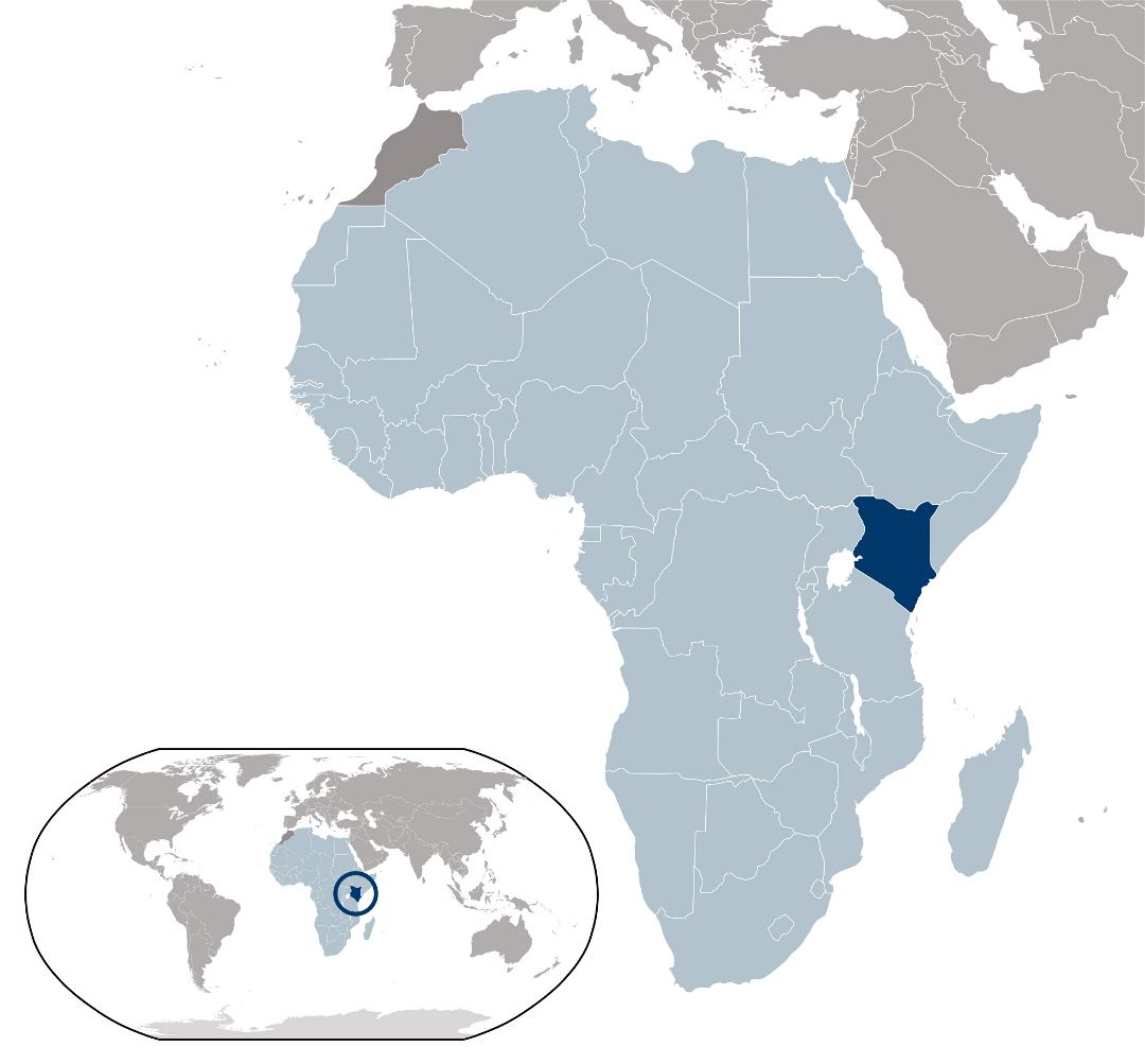 Large location map of Kenya
