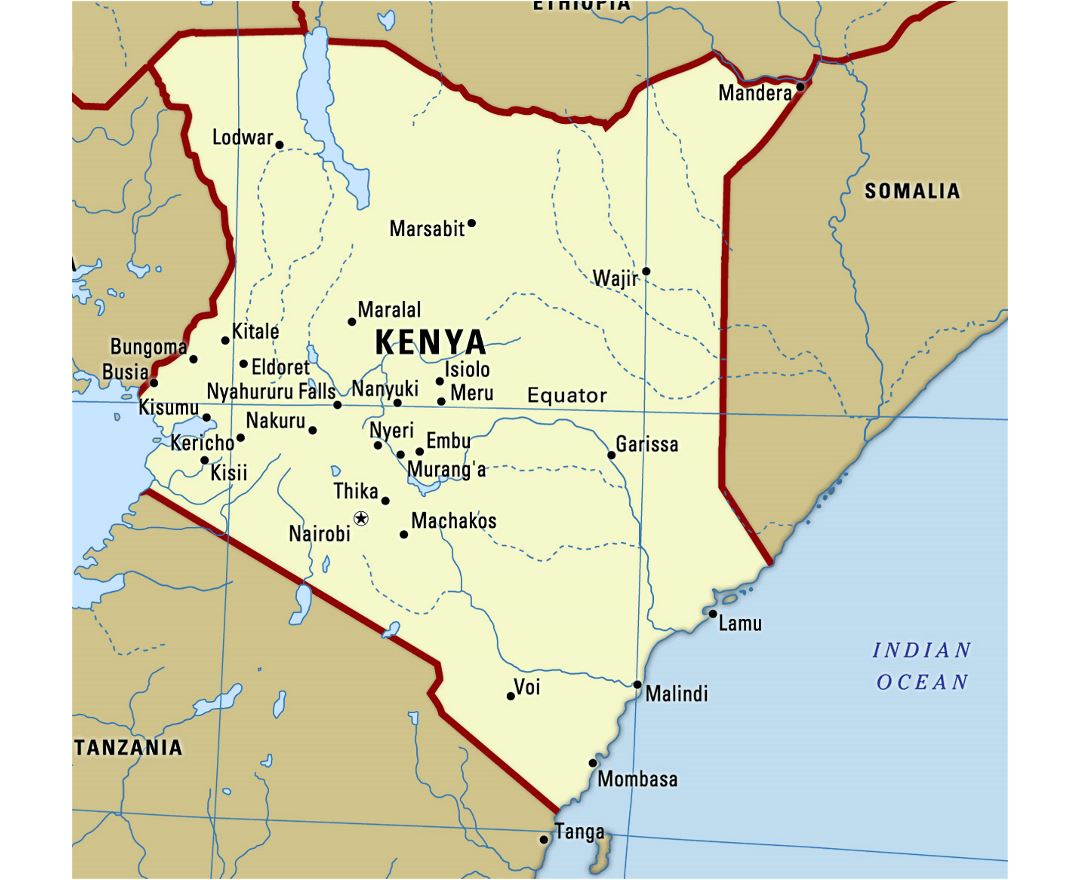 Maps of Kenya | Collection of maps of Kenya | Africa | Mapsland | Maps ...