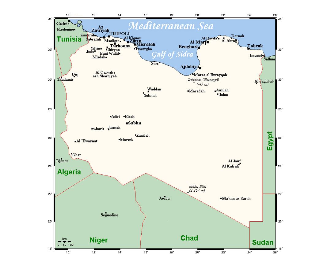 Maps Of Libya Collection Of Maps Of Libya Africa Mapsland Maps