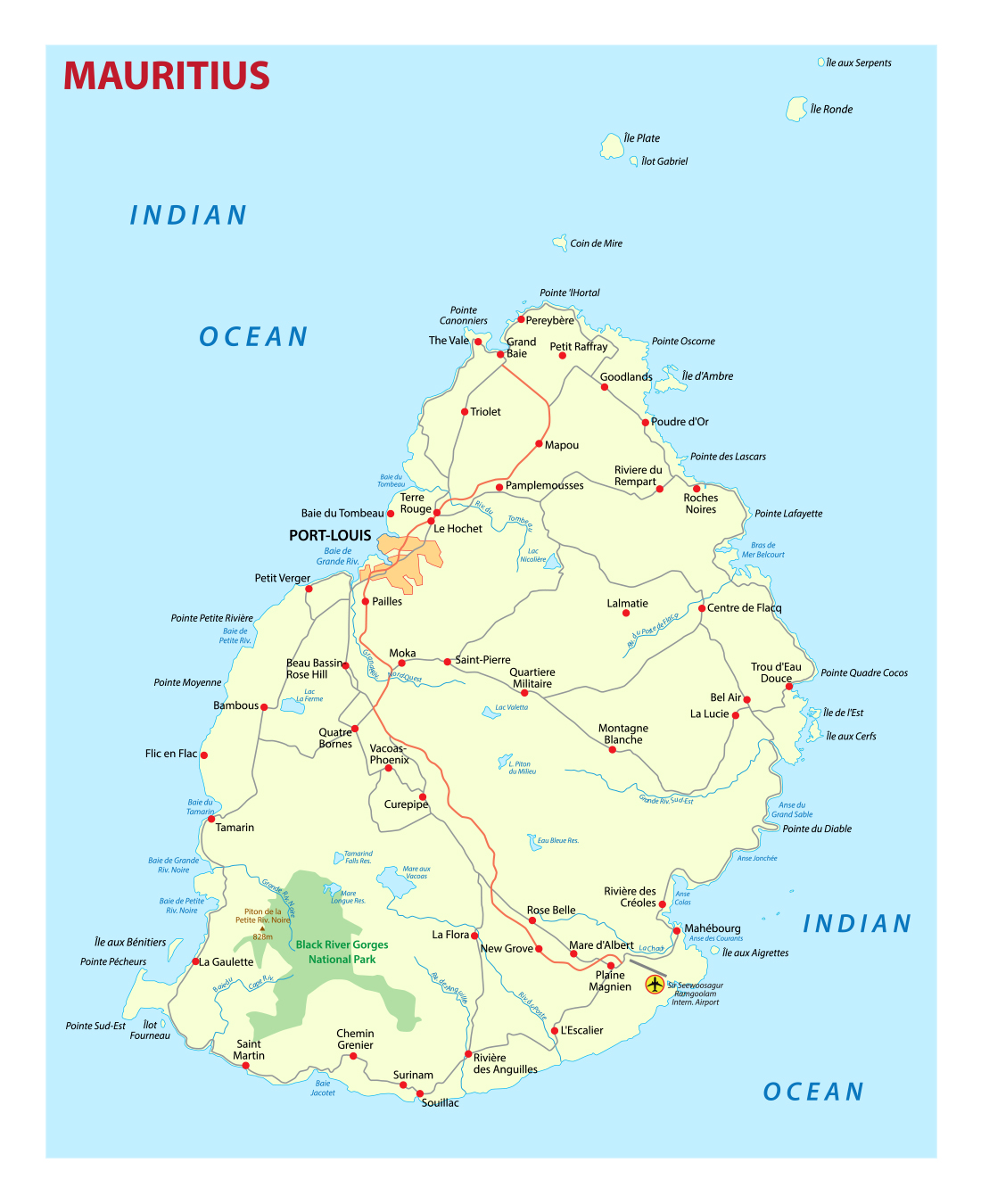 Mauritius Map Mauritius Map