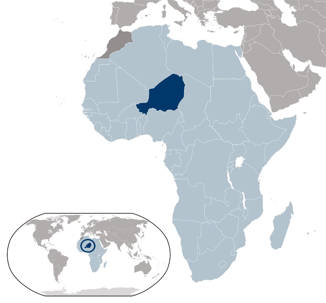 Large location map of Niger