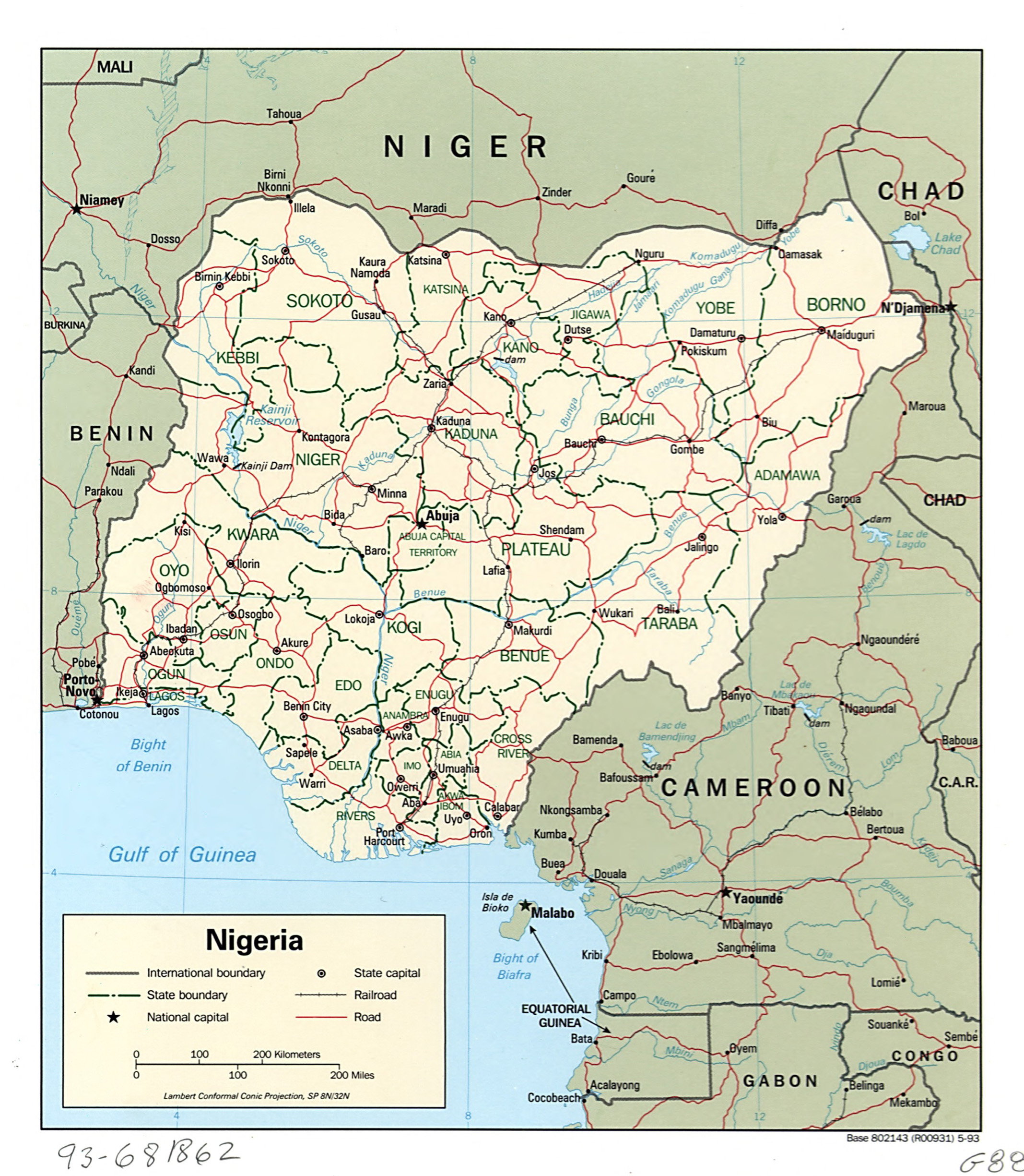 Map Of Nigeria Showing Major Cities