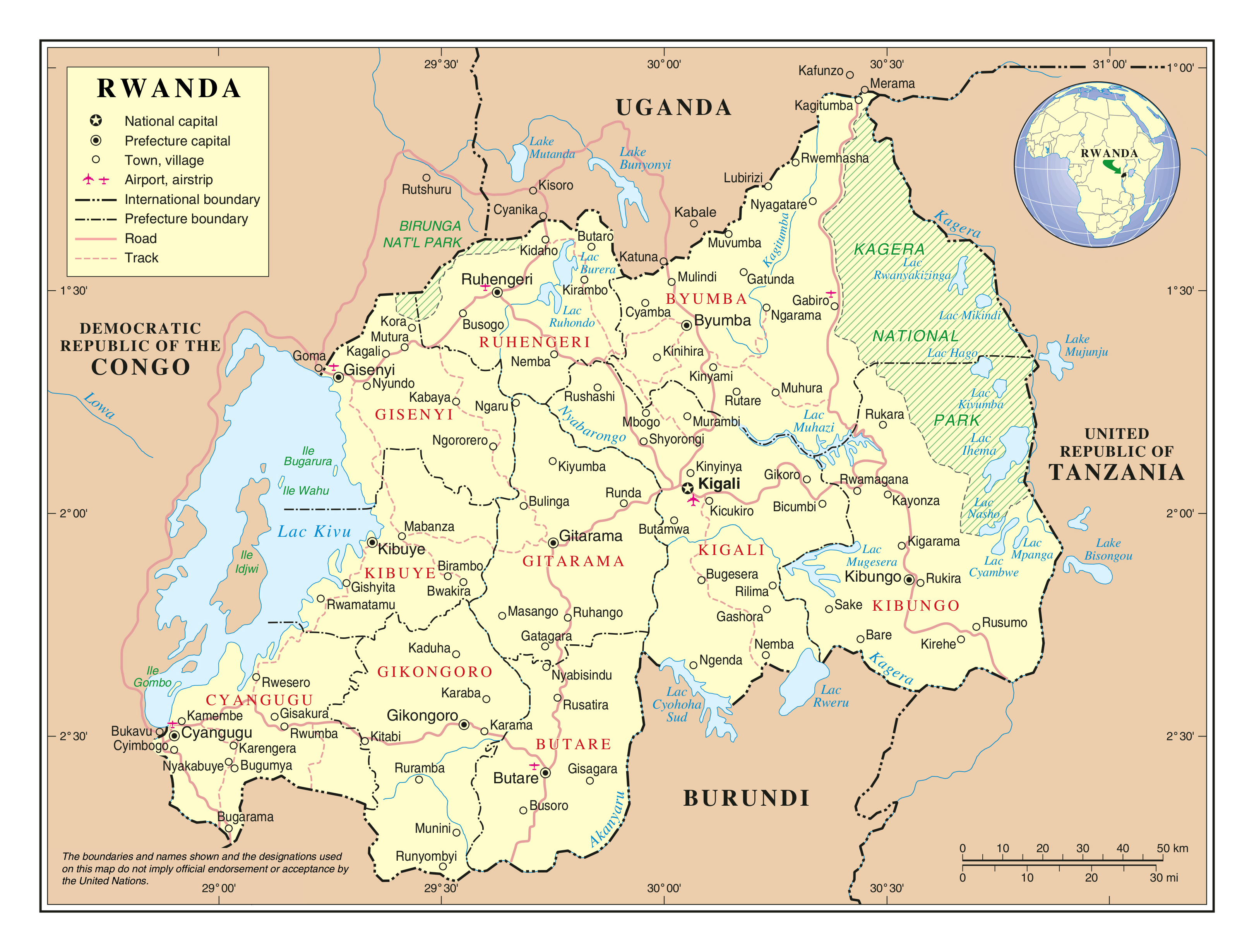 Where Is Rwanda On A Map Of Africa