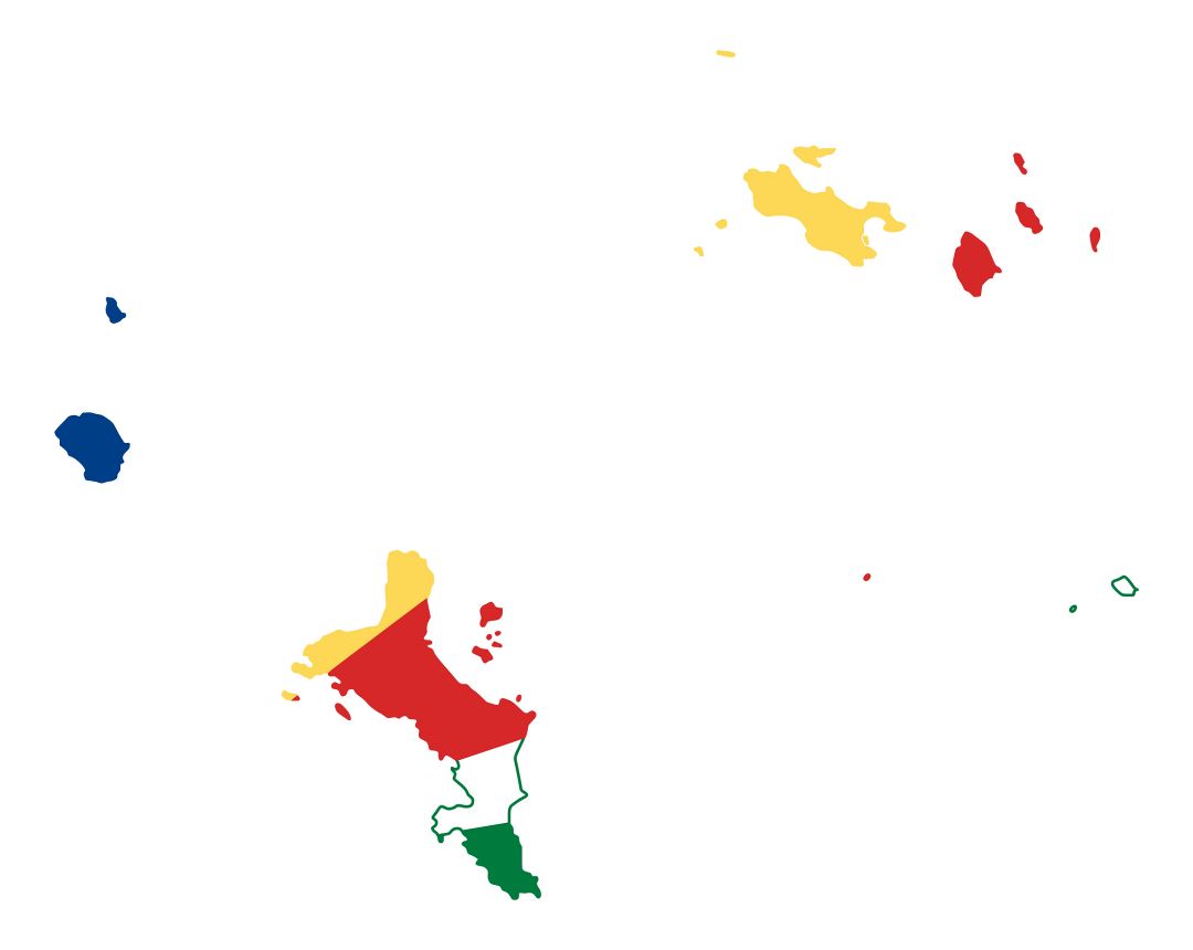 Large flag map of Seychelles