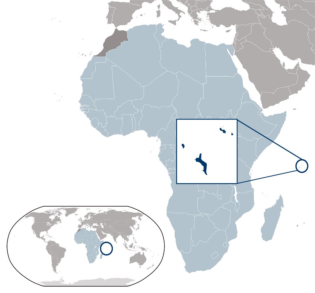 Large location map of Seychelles