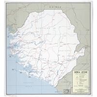 sierra leone airports railroads roads cities detailed map administrative ports 1969 political elevation