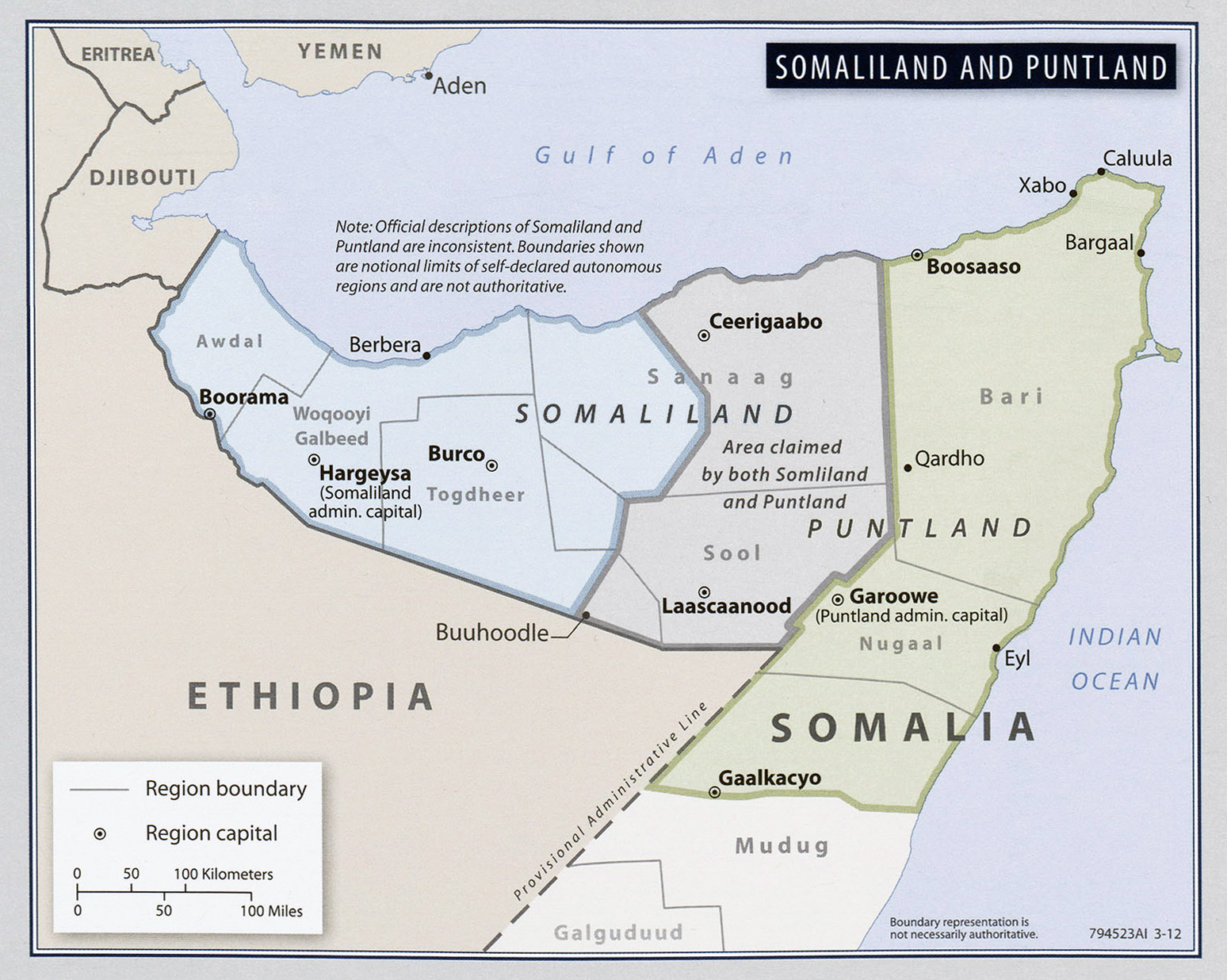 somaliland world map