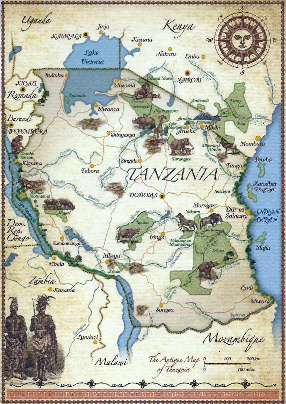 tanzania travel map