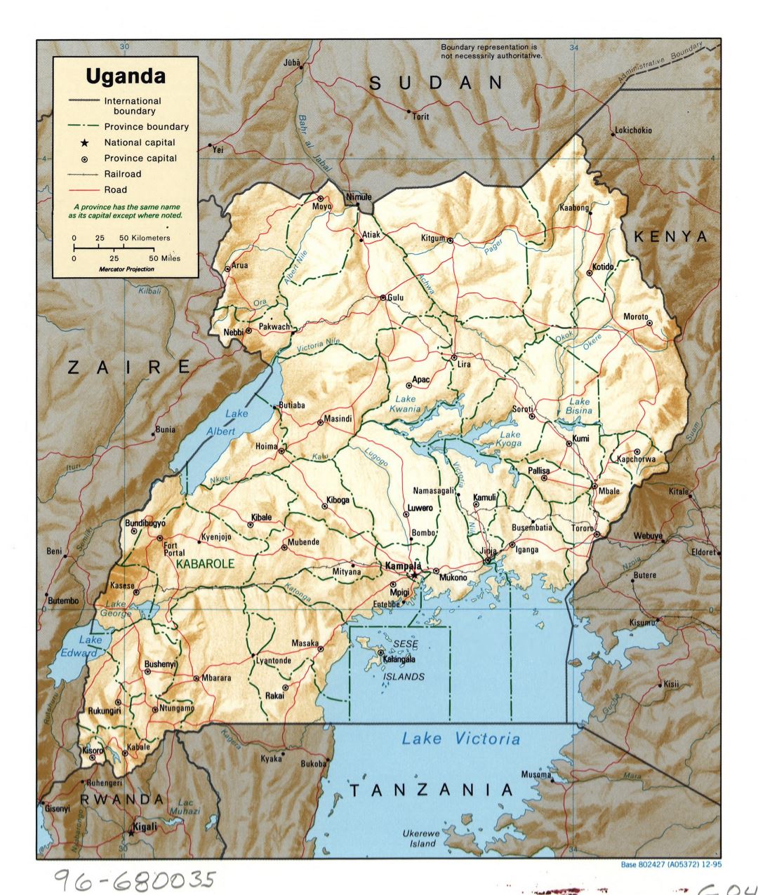 Uganda Map In Africa