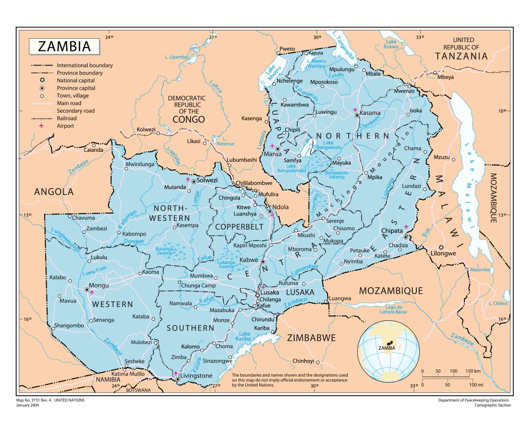 Zambia Map