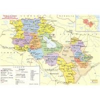 Large size Physical Map of Armenia - Worldometer