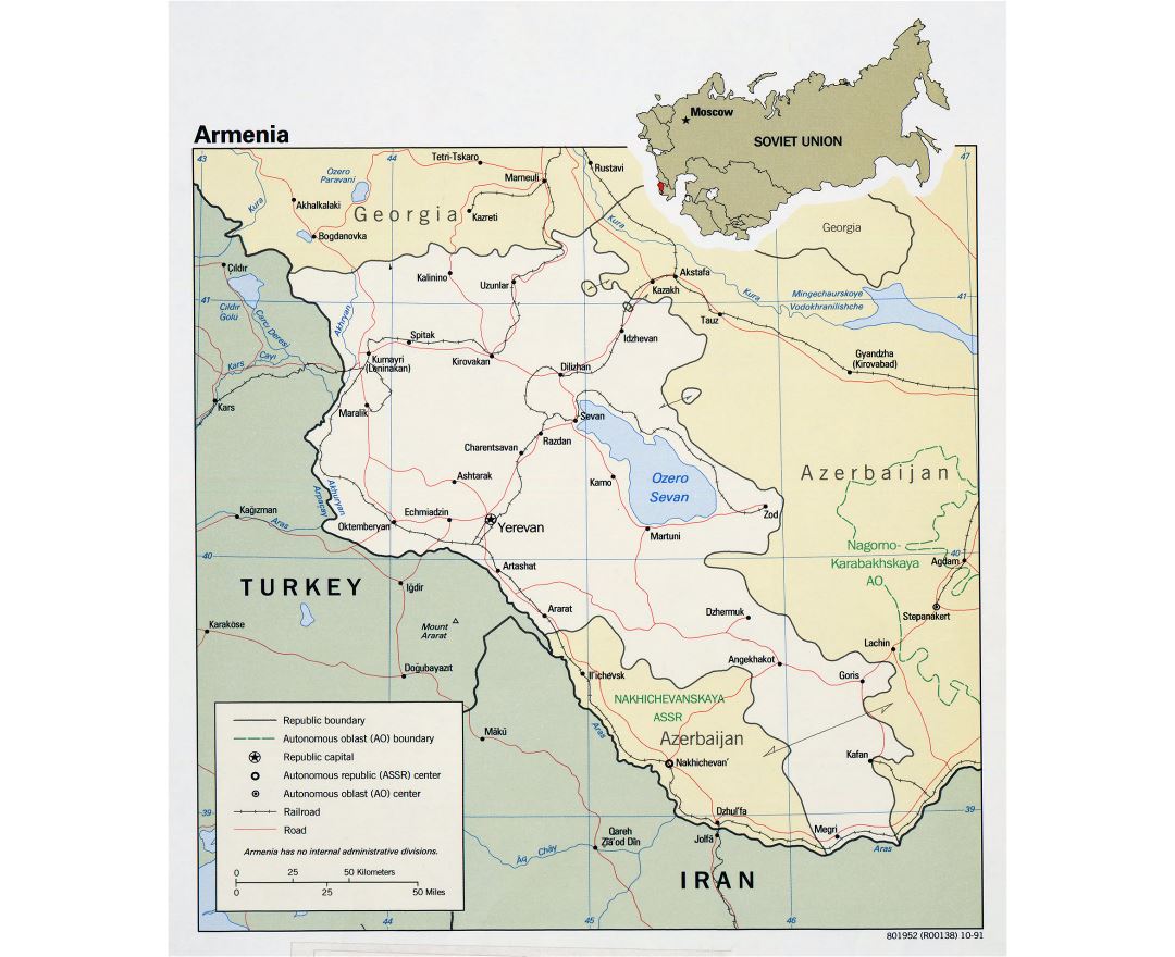 Large detailed tourist map of Armenia, Armenia, Asia, Mapsland