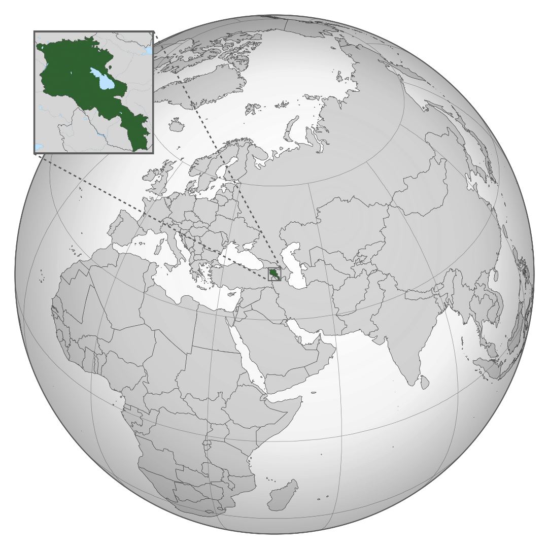 Large location map of Armenia