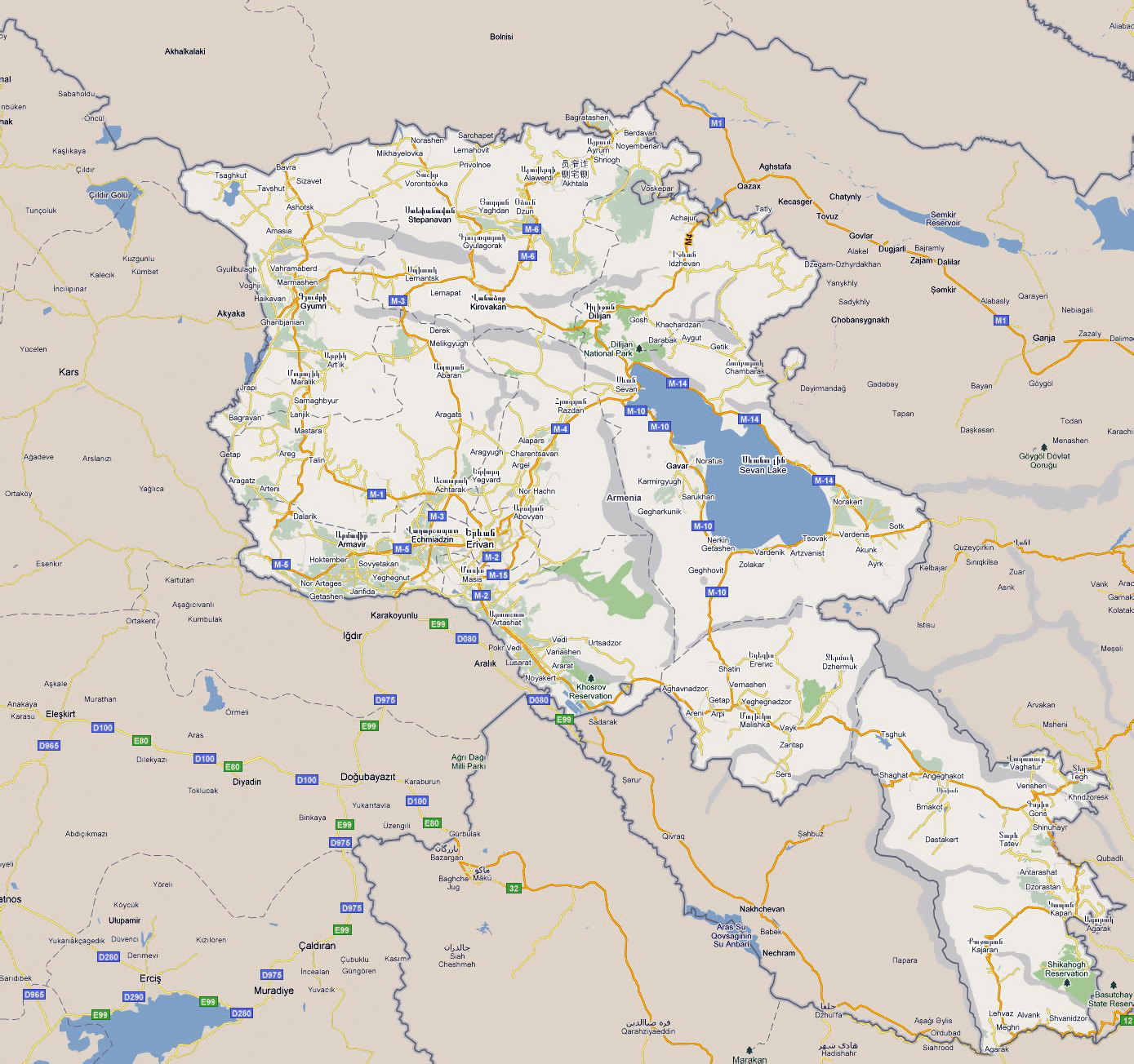 Large detailed political and administrative map of Armenia with roads and  cities - 2002, Armenia, Asia, Mapsland