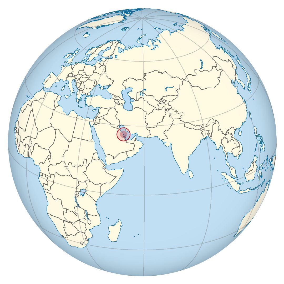 Large location map of Bahrain