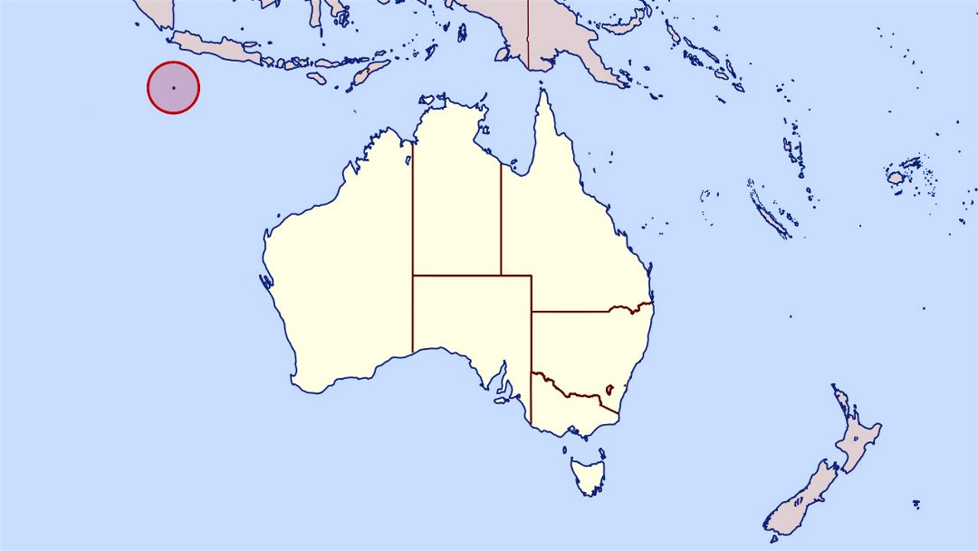 Large location map of Christmas Island