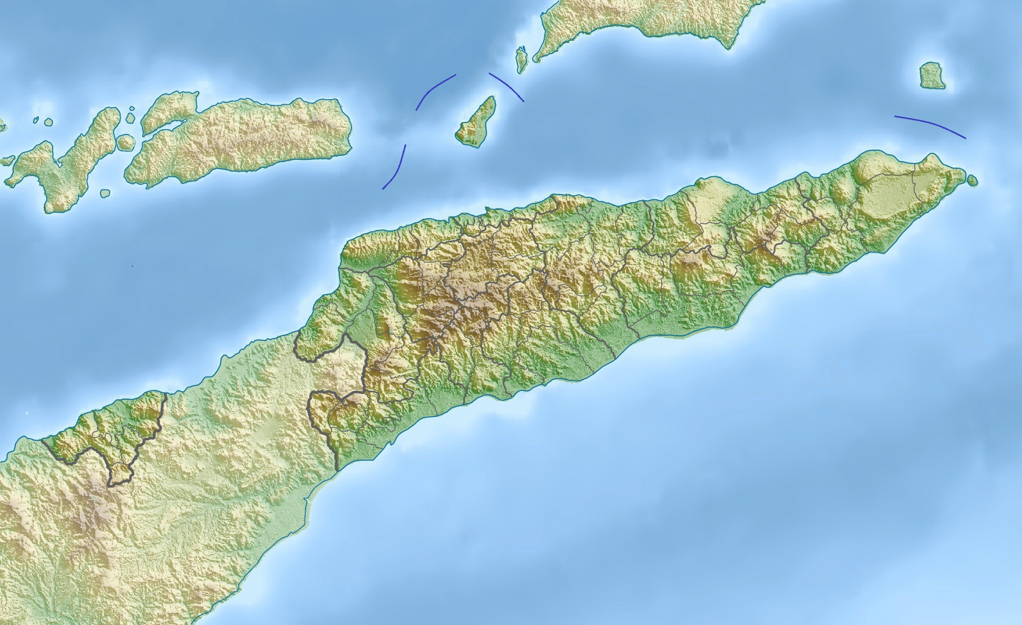 Large Relief Map Of East Timor East Timor Asia Mapsland Maps Of