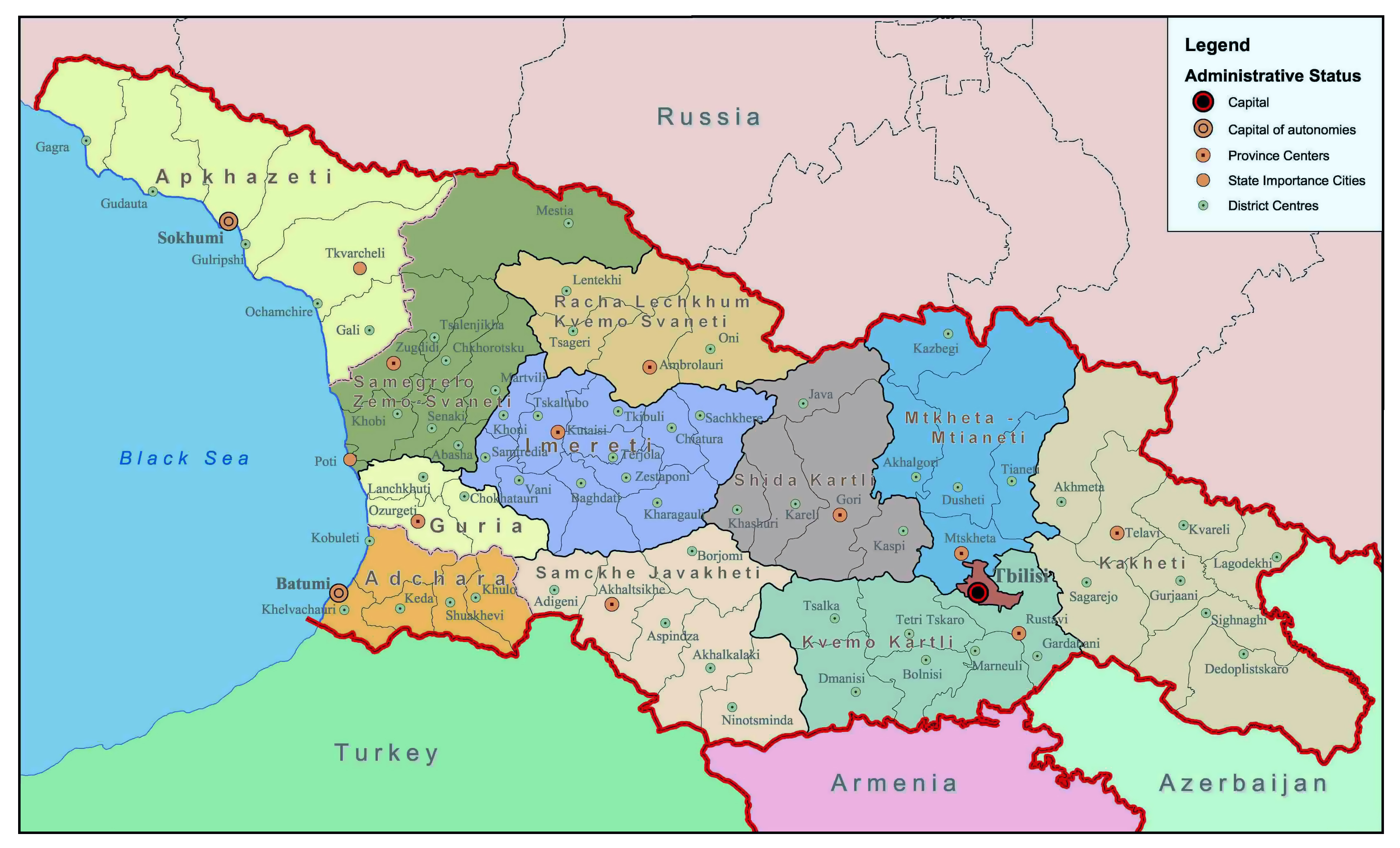 Political Map Of Georgia Maps Of Georgia Maps Of Asia Map | Images and ...