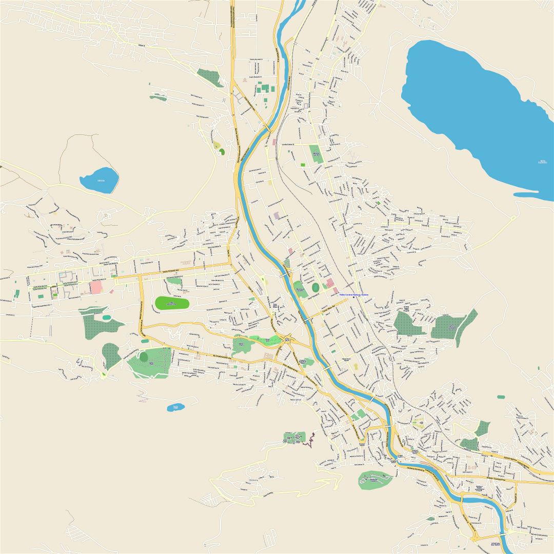Large road map of Tbilisi city