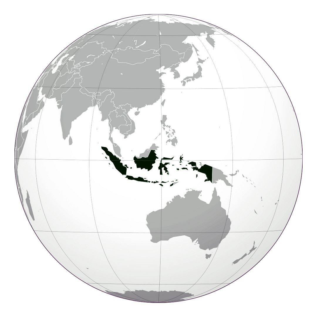 Large location map of Indonesia