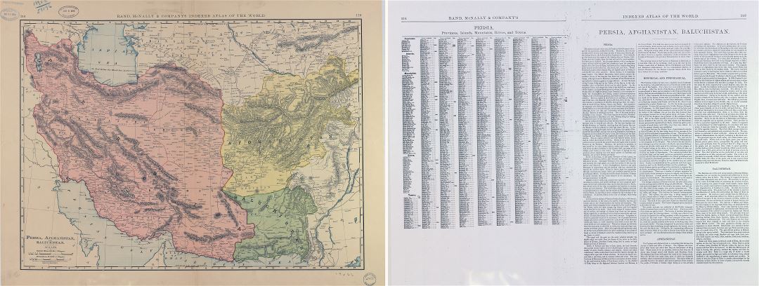 Large scale detailed old map of Persia, Afghanistan and Baluchistan - 1898