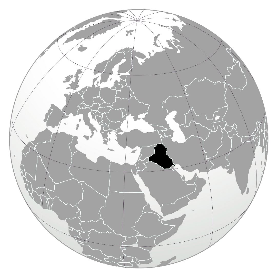Large location map of Iraq