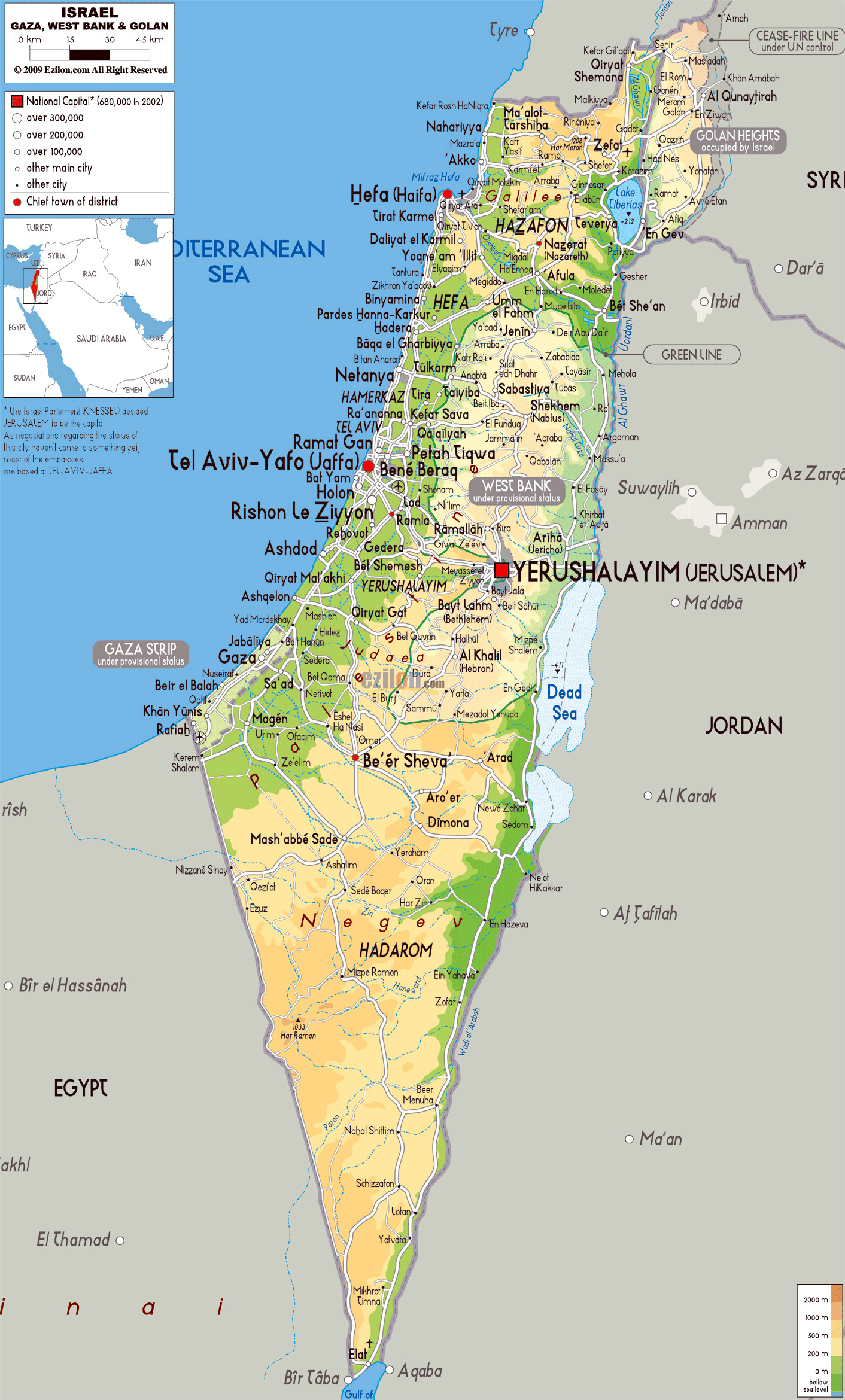 large-physical-map-of-israel-with-roads-cities-and-airports-israel