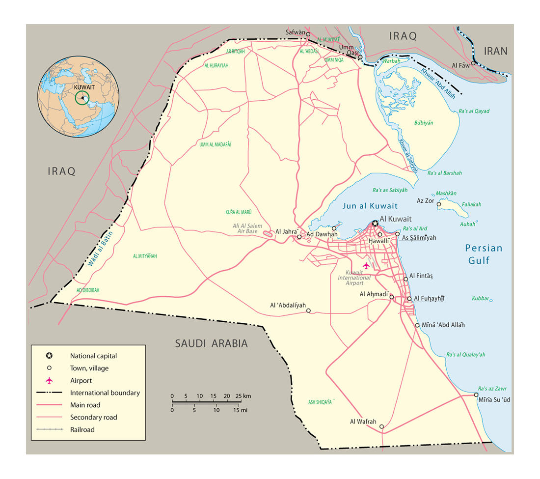 Kuwait Map Asia Kuwait Map Regions Geography Facts Figures LJPRRC