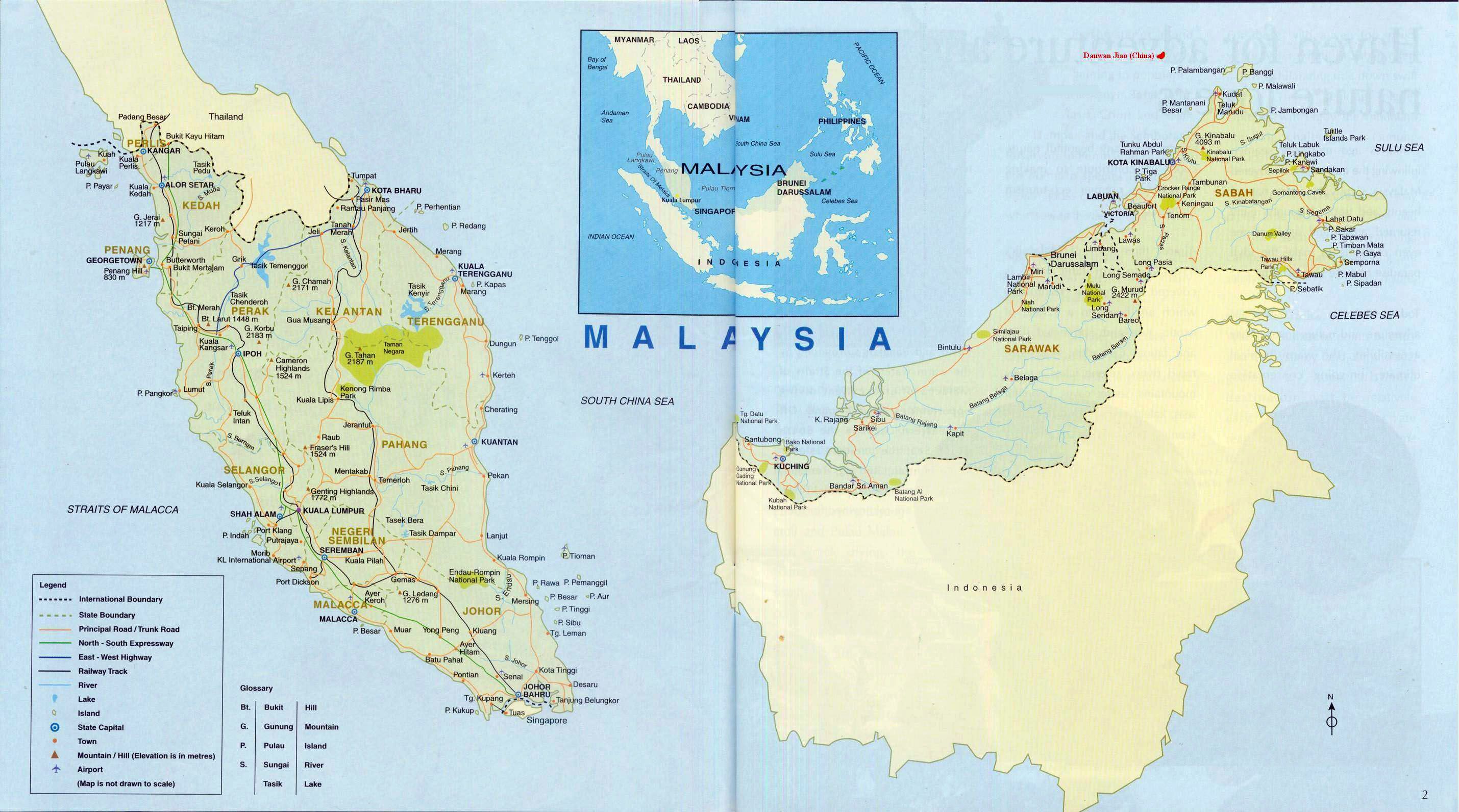 Map Of Malaysia With Airports Maps Of The World