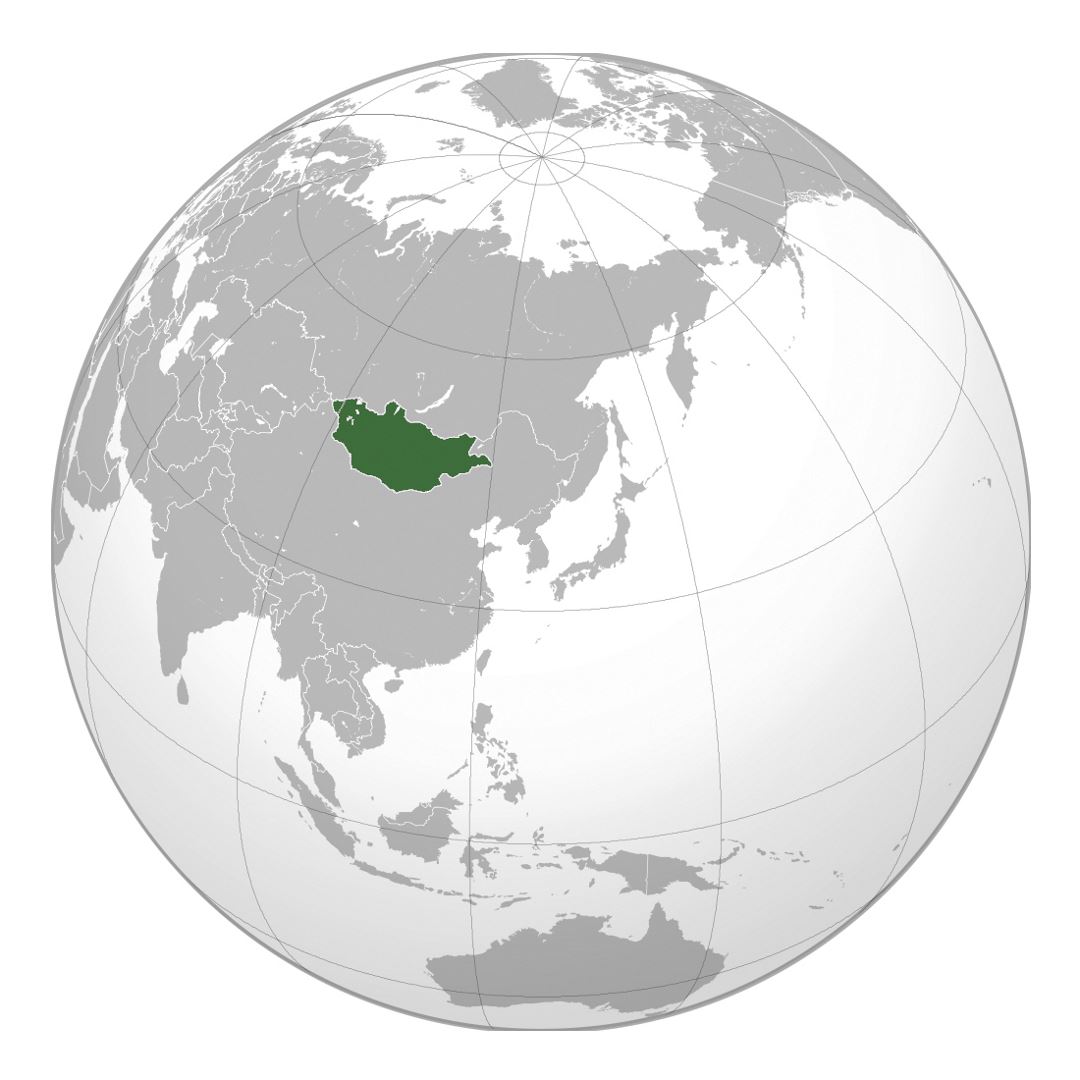 Detailed location map of Mongolia