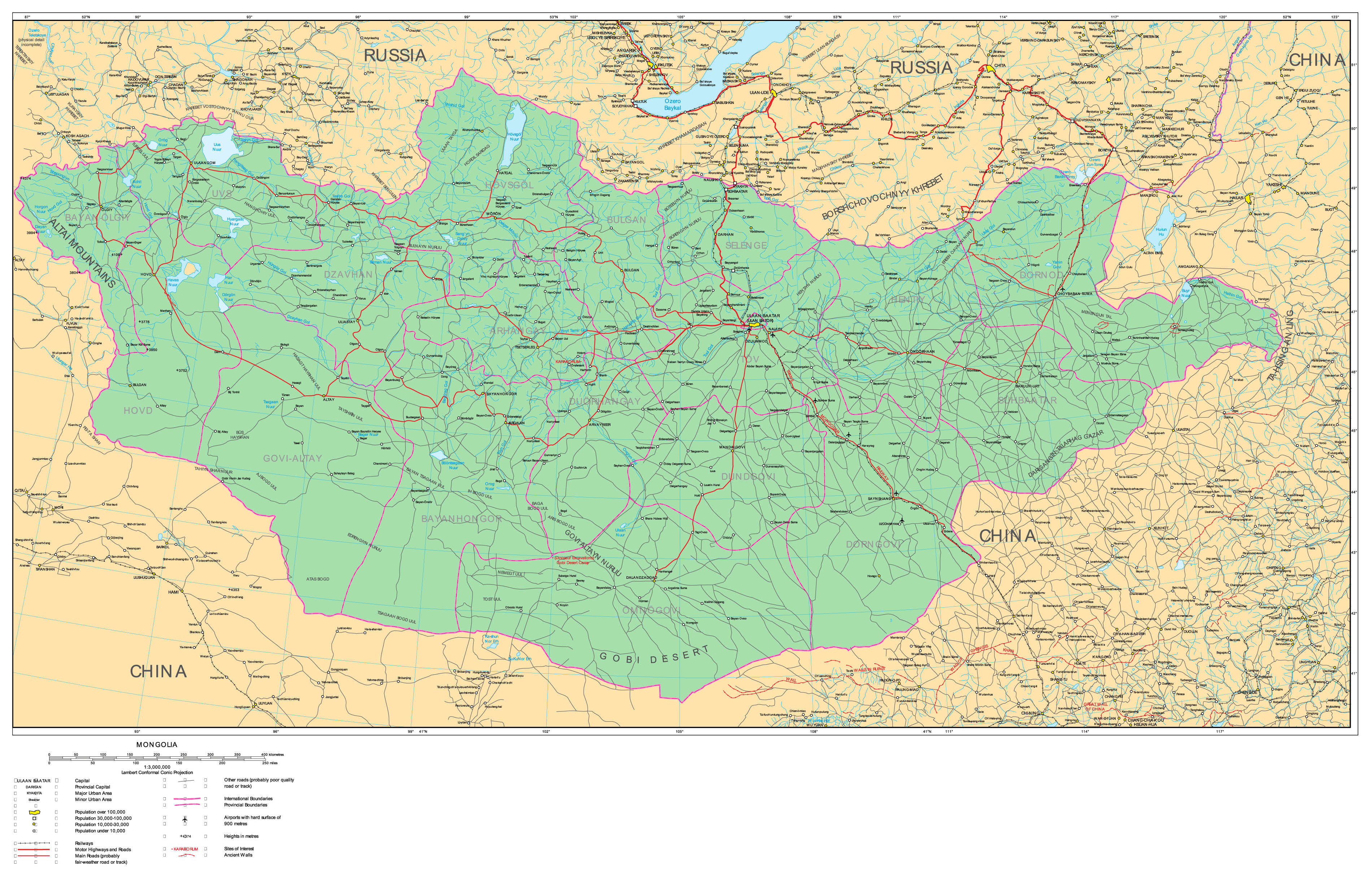 mongolian map