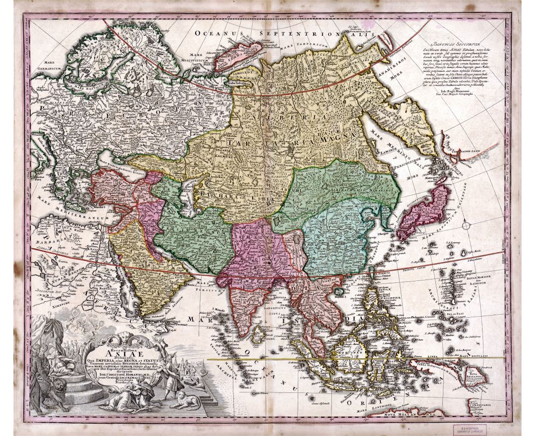 Old Map Of Asia