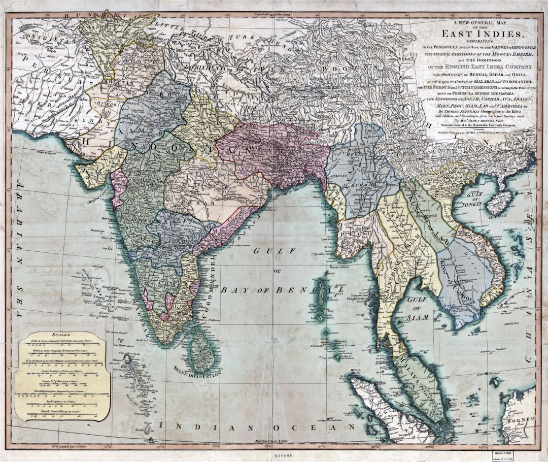Large scale antique general map of the East Indies - 1794