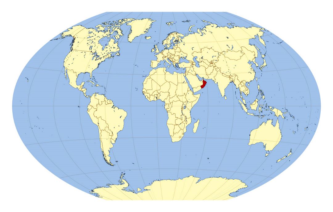 Large location map of Oman