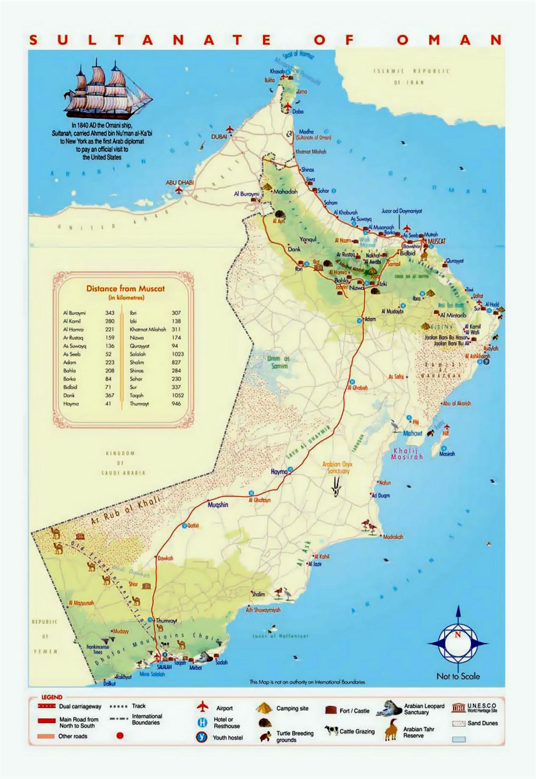 Large Detailed Tourist Map Of Oman Images