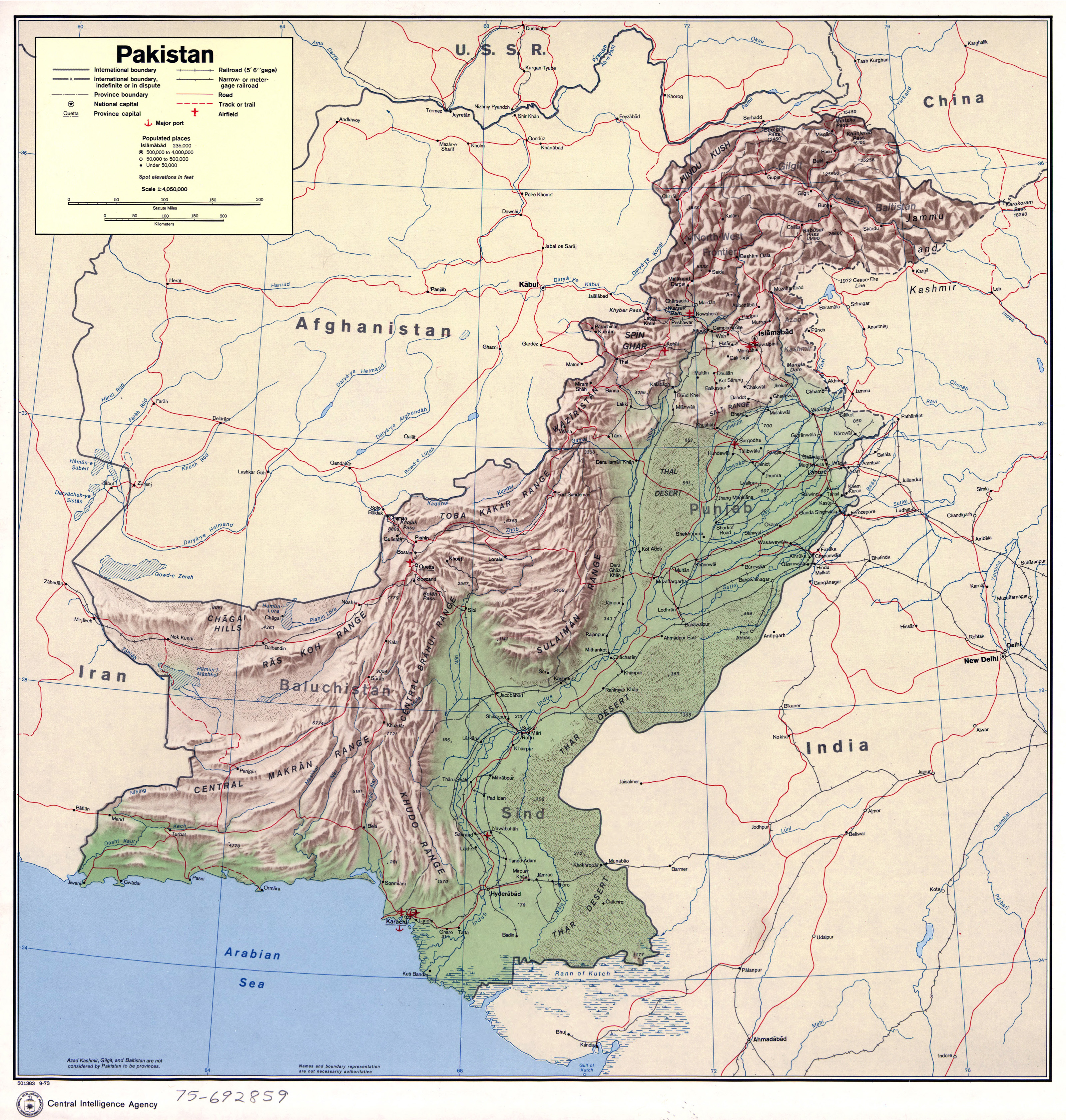 Large Detailed Political And Administrative Map Of Pakistan With