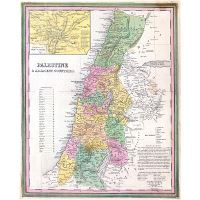 palestine map detailed testament adjacent 1836 countries period old mapsland asia