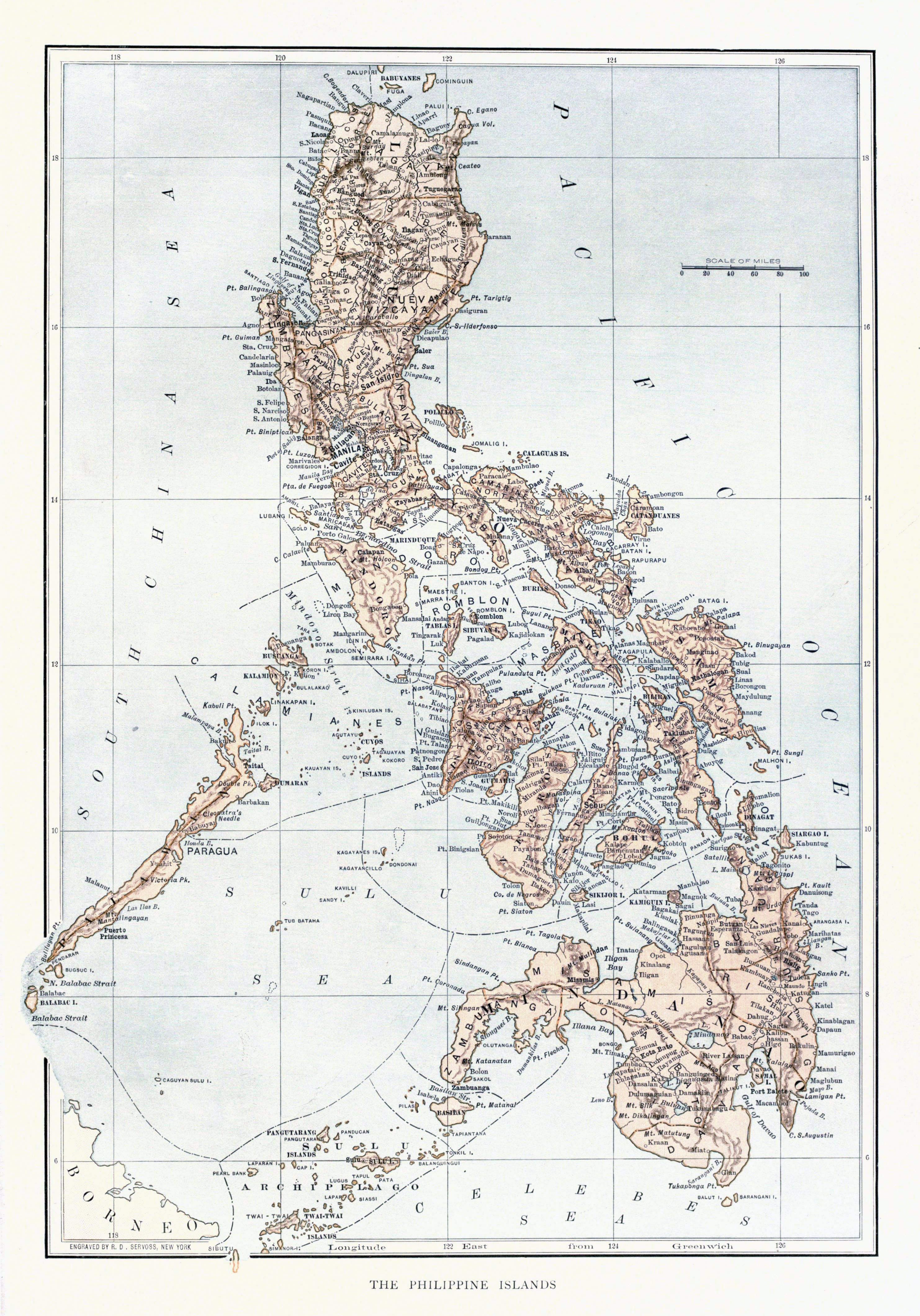 Large Detailed Old Political And Administrative Map Of Philippines