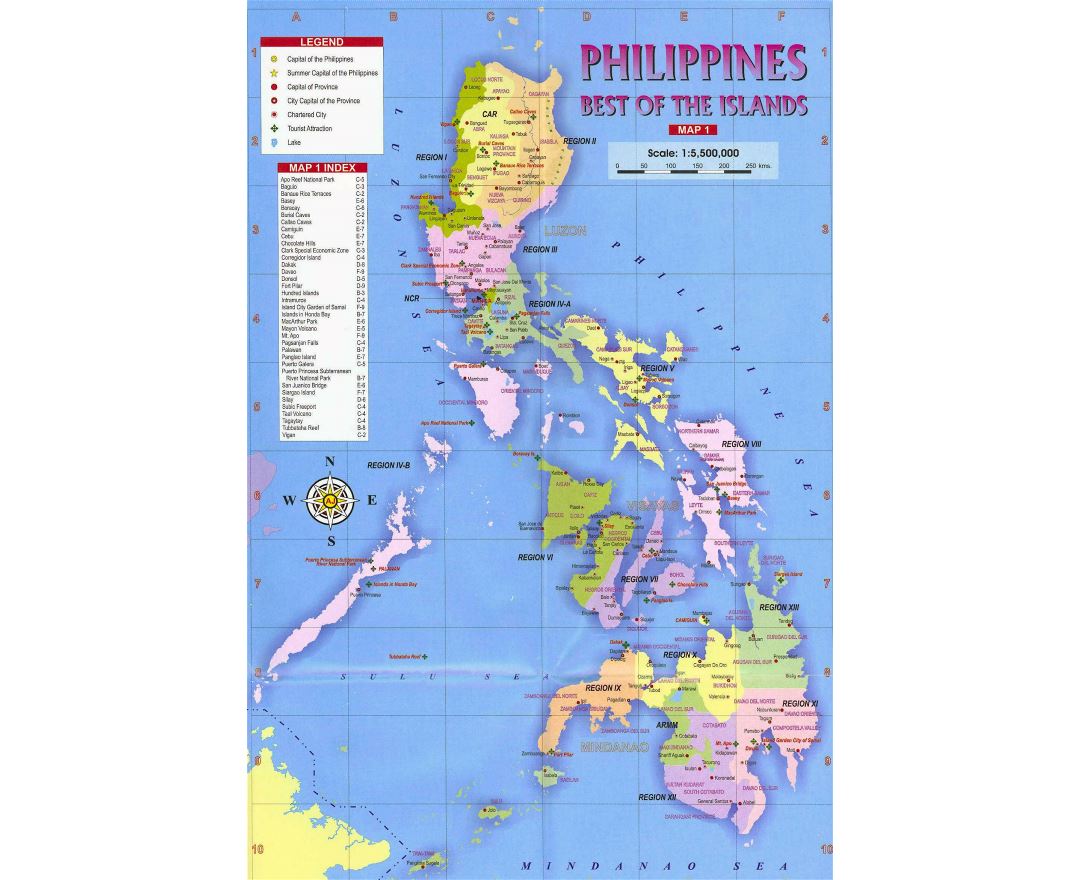 Detailed Administrative Map Of Philippines Philippines Asia Mapsland ...