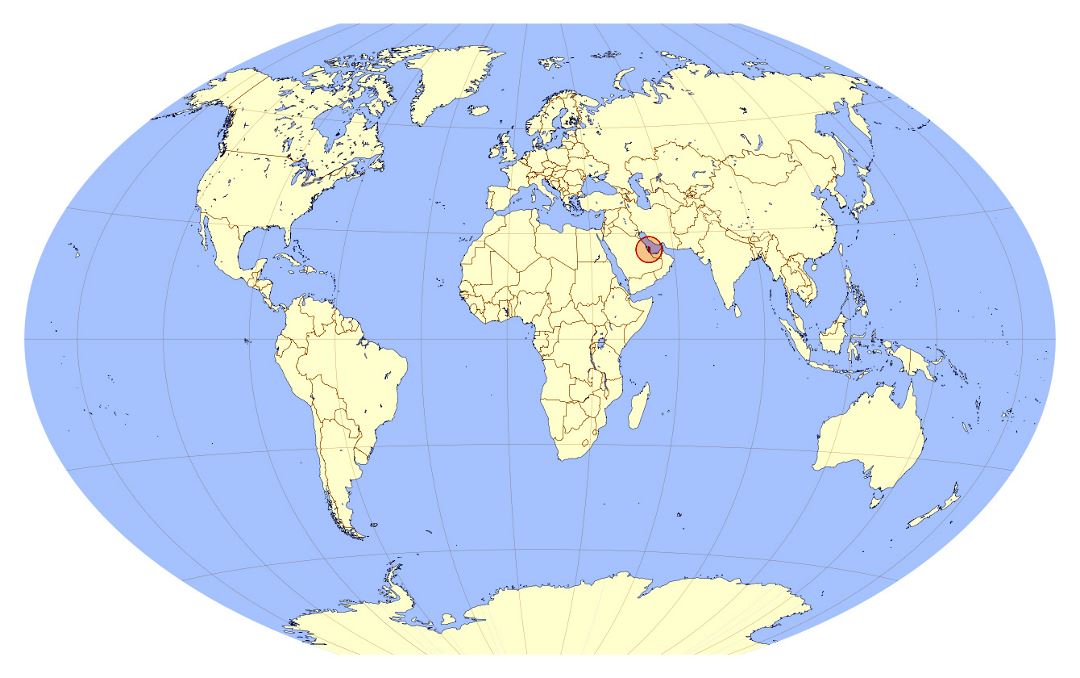 Large location map of Qatar