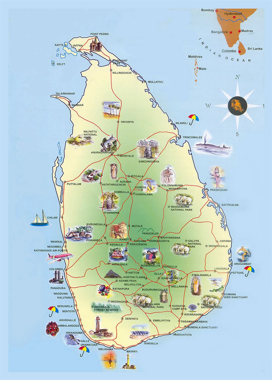 travel sri lanka map