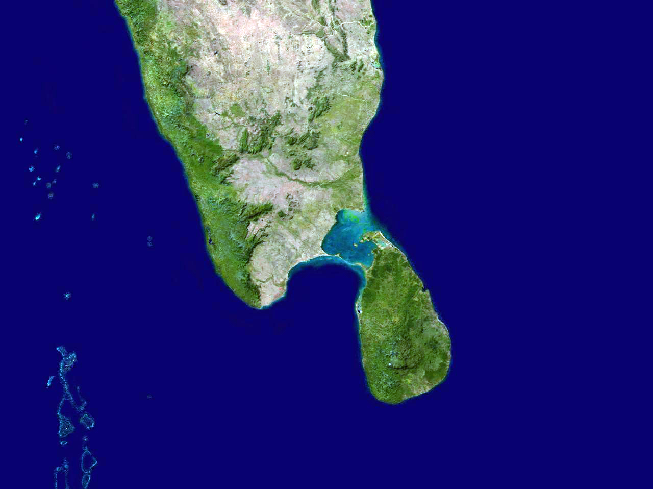 google satellite sri lanka map