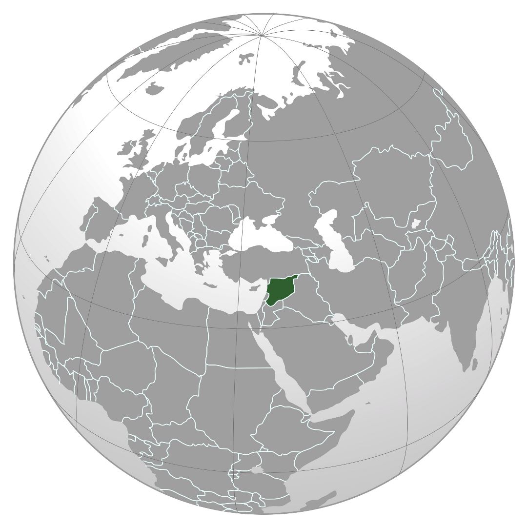 Large location map of Syria