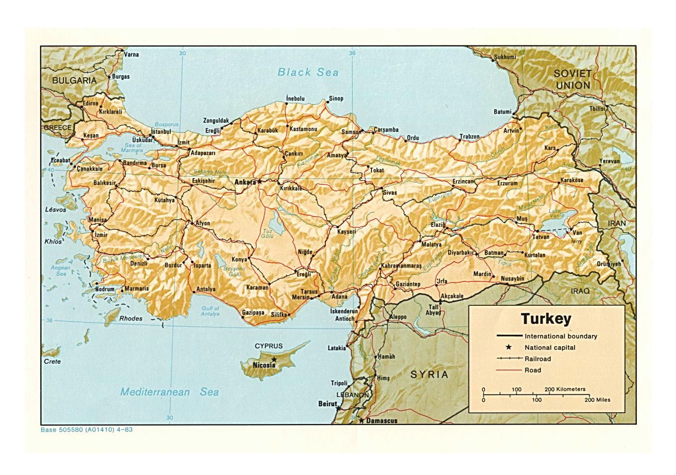 political map of turkey