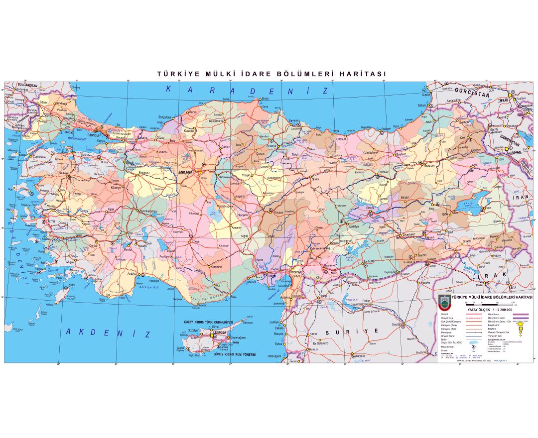 Maps of Turkey | Collection of maps of Turkey | Asia | Mapsland | Maps ...