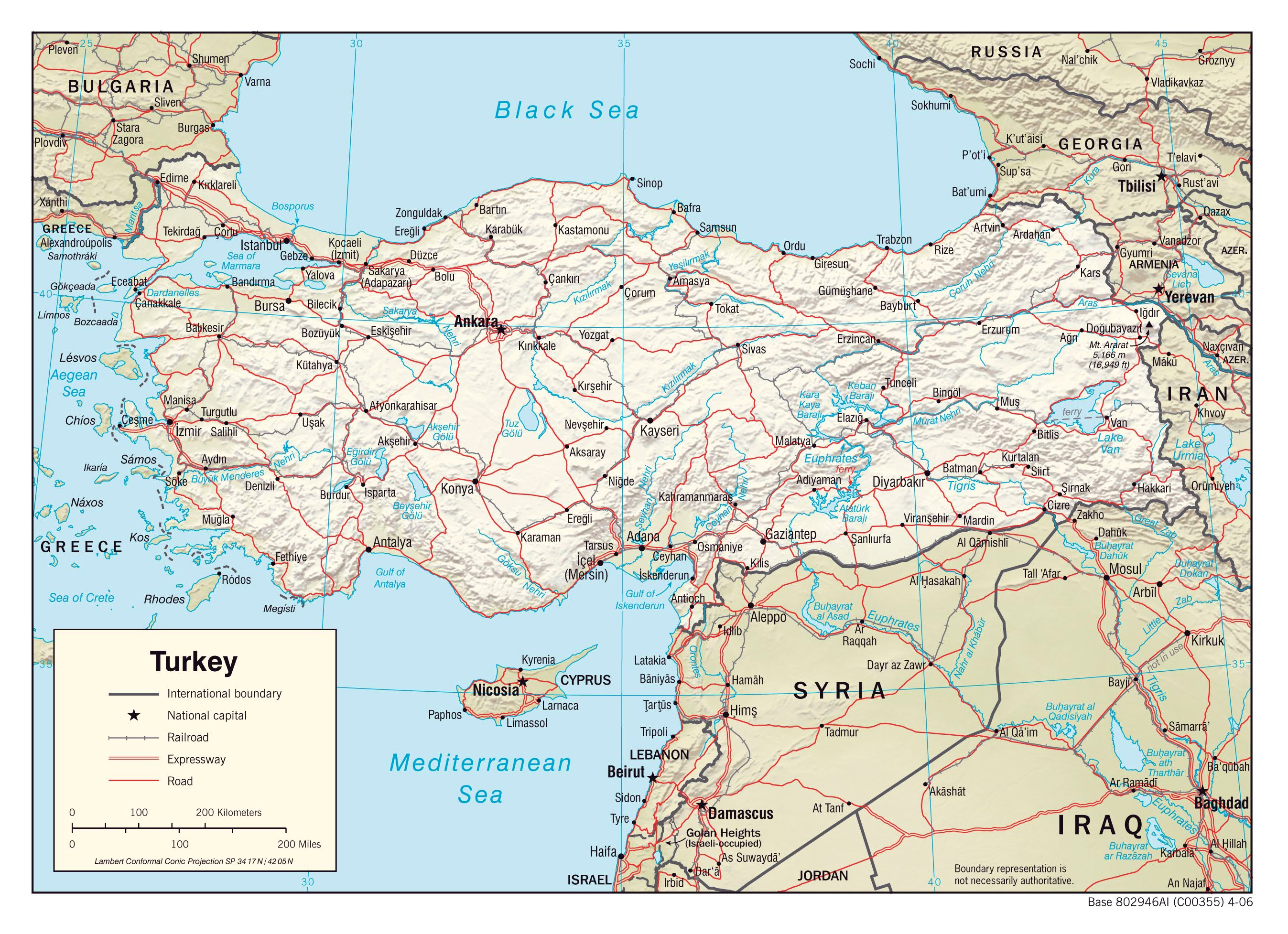 political map of turkey