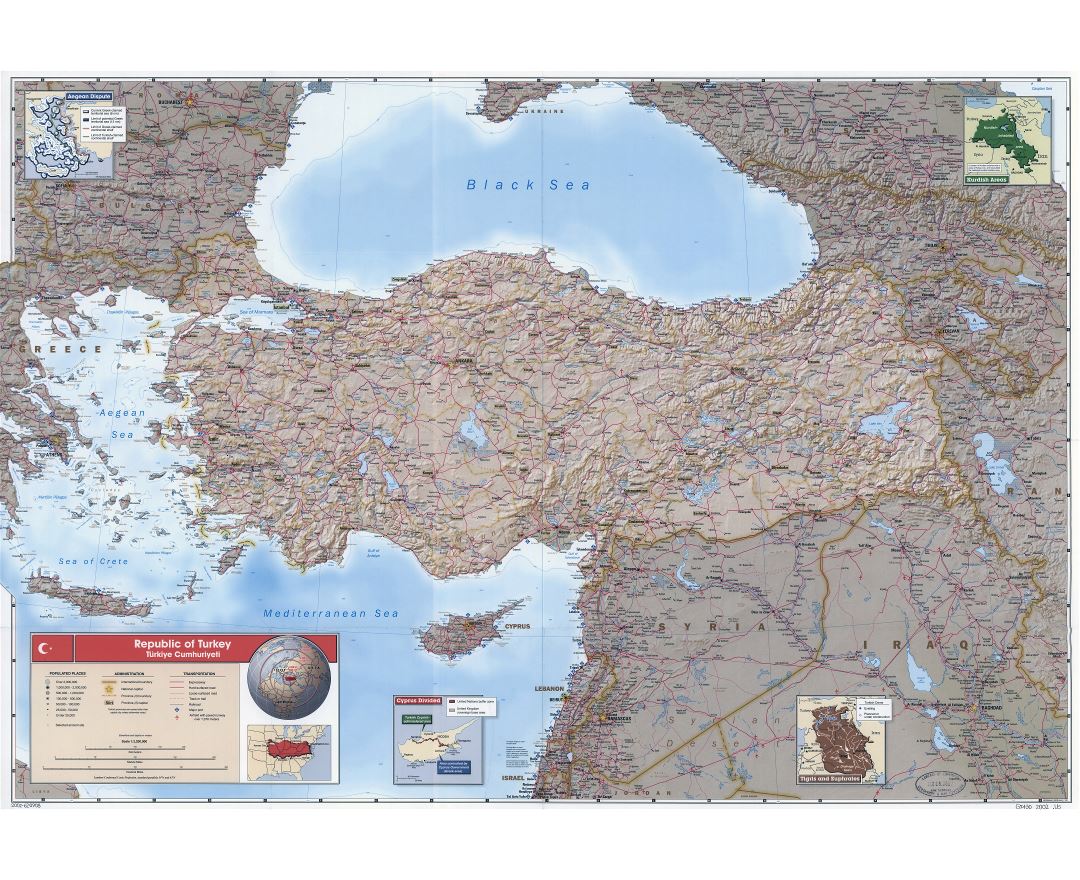 Large detailed political and administrative map of Armenia with roads and  cities - 2002, Armenia, Asia, Mapsland