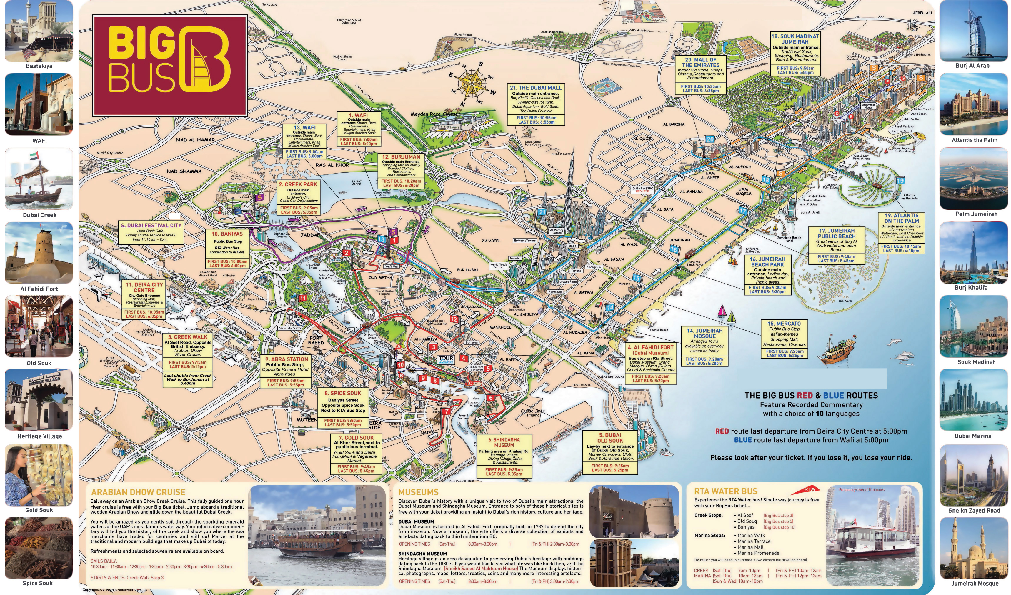 dubai map of tourist attractions